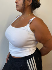 Coco Clem Tank - Carabiner Tank in White (L-5X)