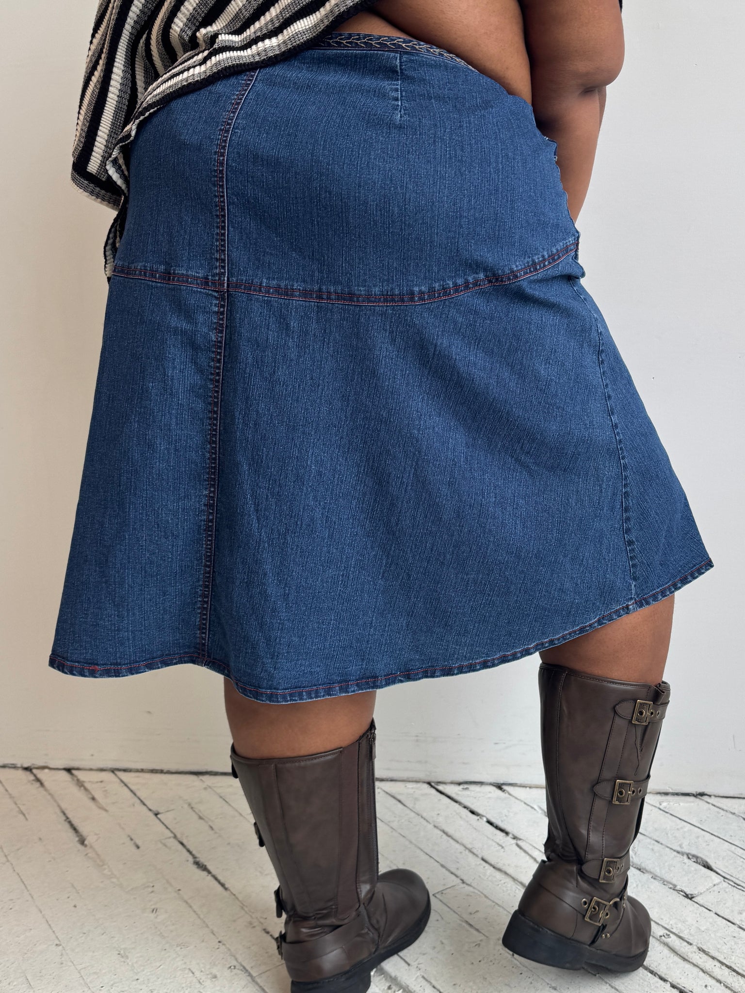 Vintage - Denim Midi Skirt (3X)