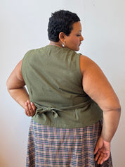 Noble - Olive Flared Vest (XL-3X)