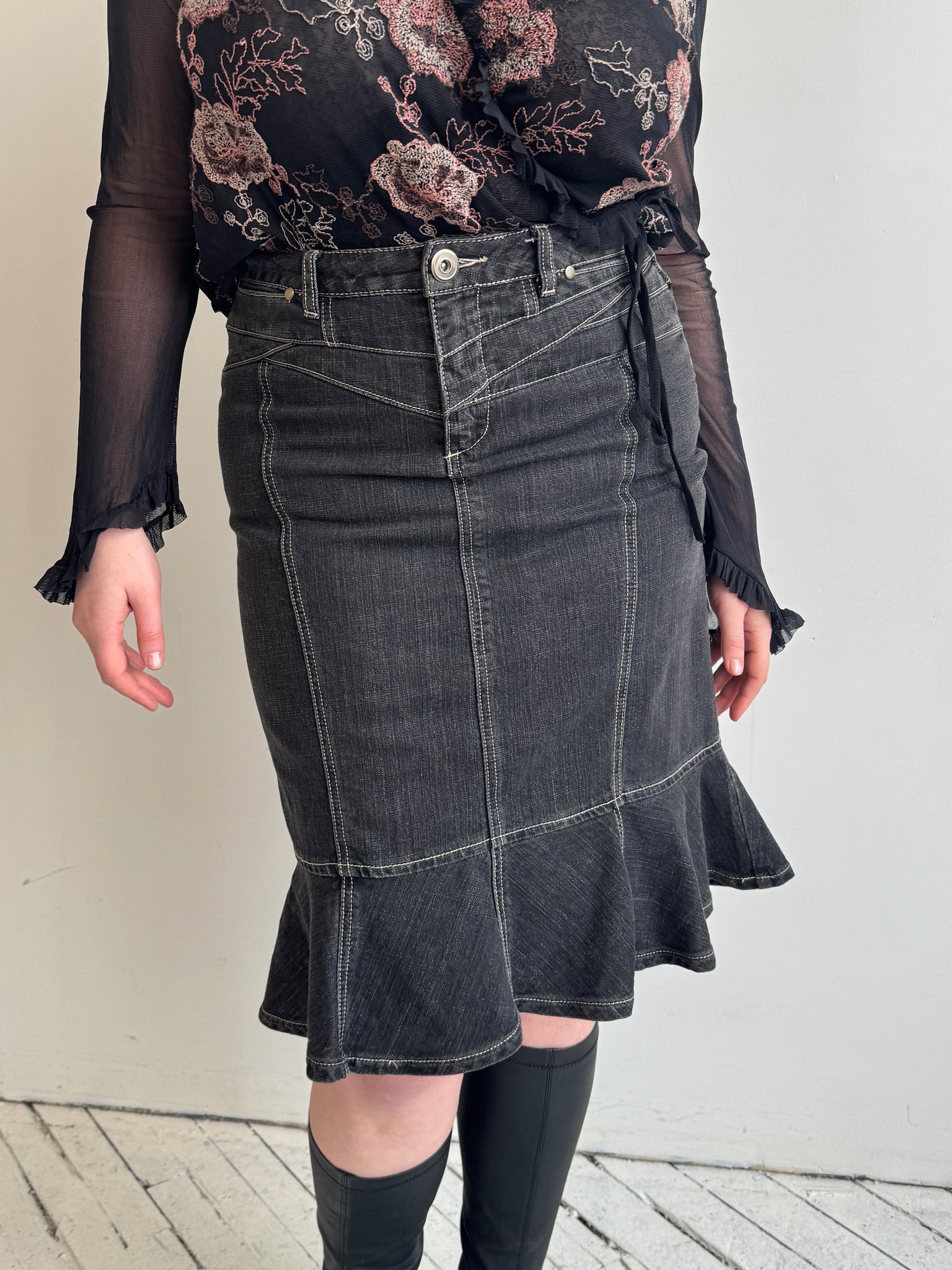 Vintage - Denim Mermaid Skirt (L)