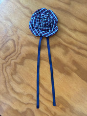Grandpa's Shirts Brooch - Navy & Red Plaid