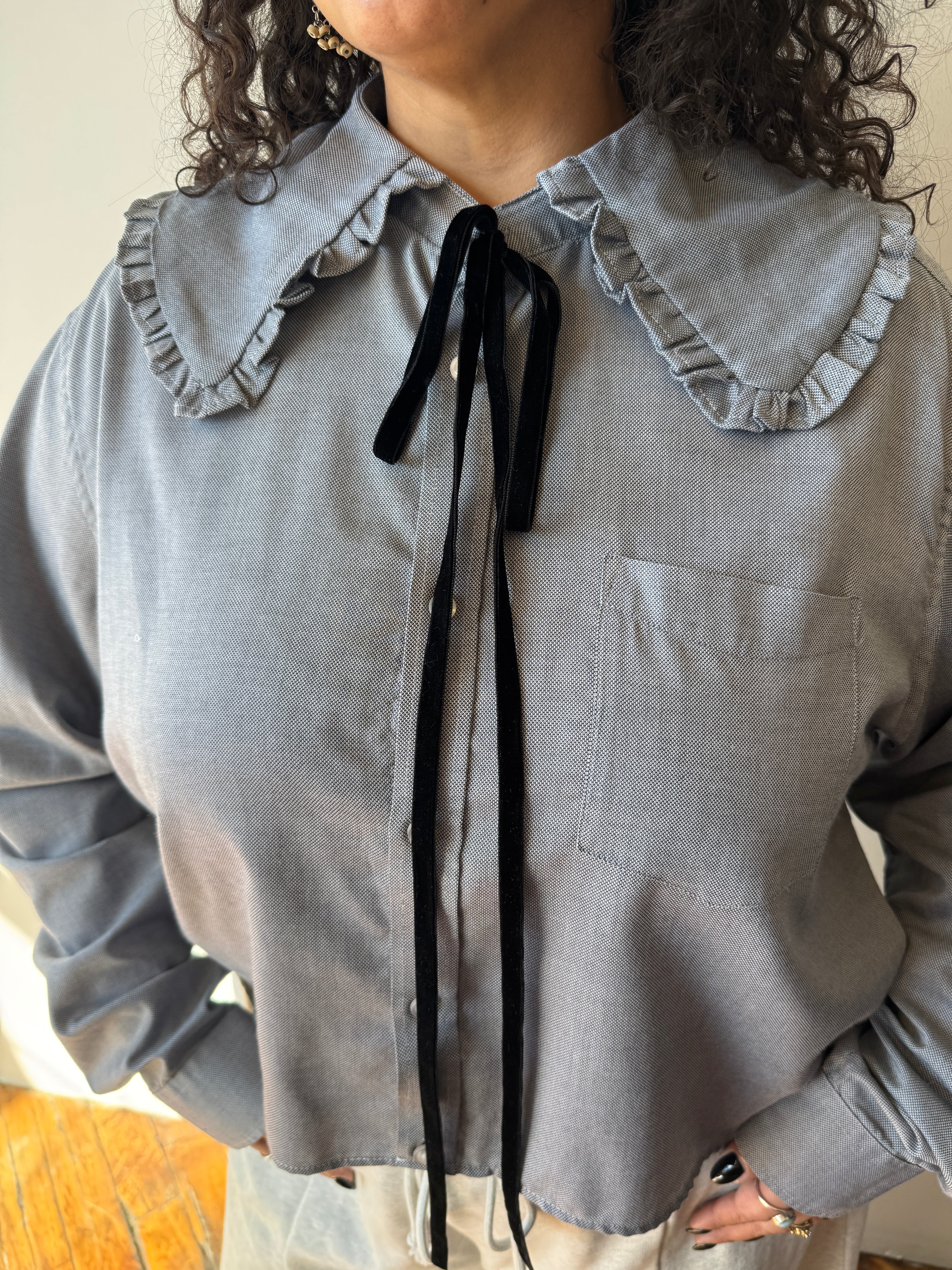 Grandpa's Shirts - Grey Lily Shirt (2X/3X)