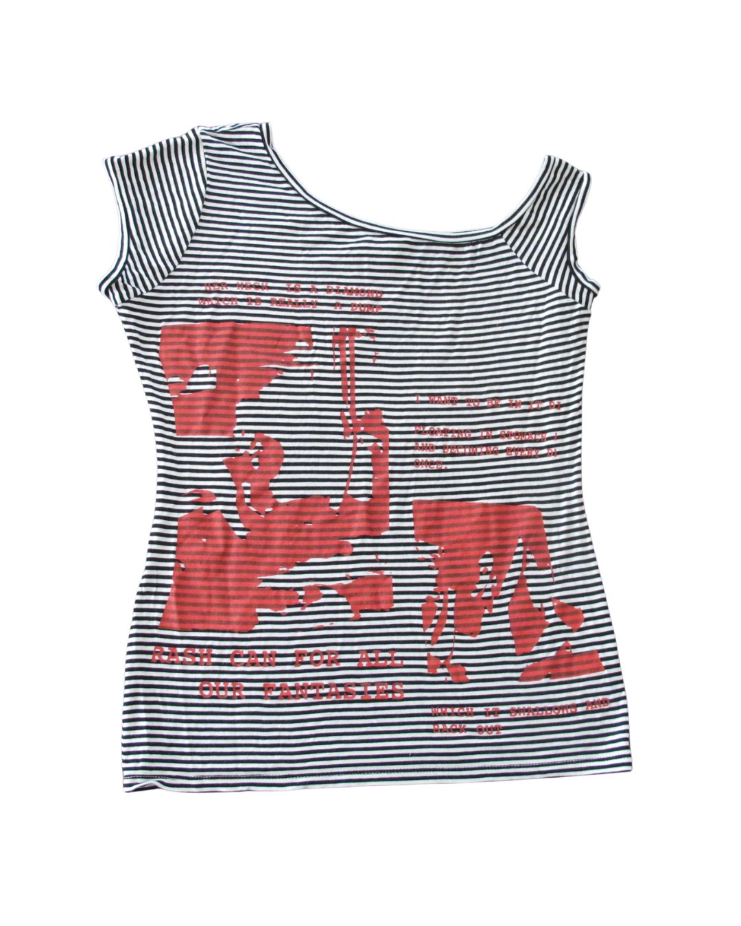 Ophelia Byrne - Collage Asymmetrical Baby Tee (1X-3X)