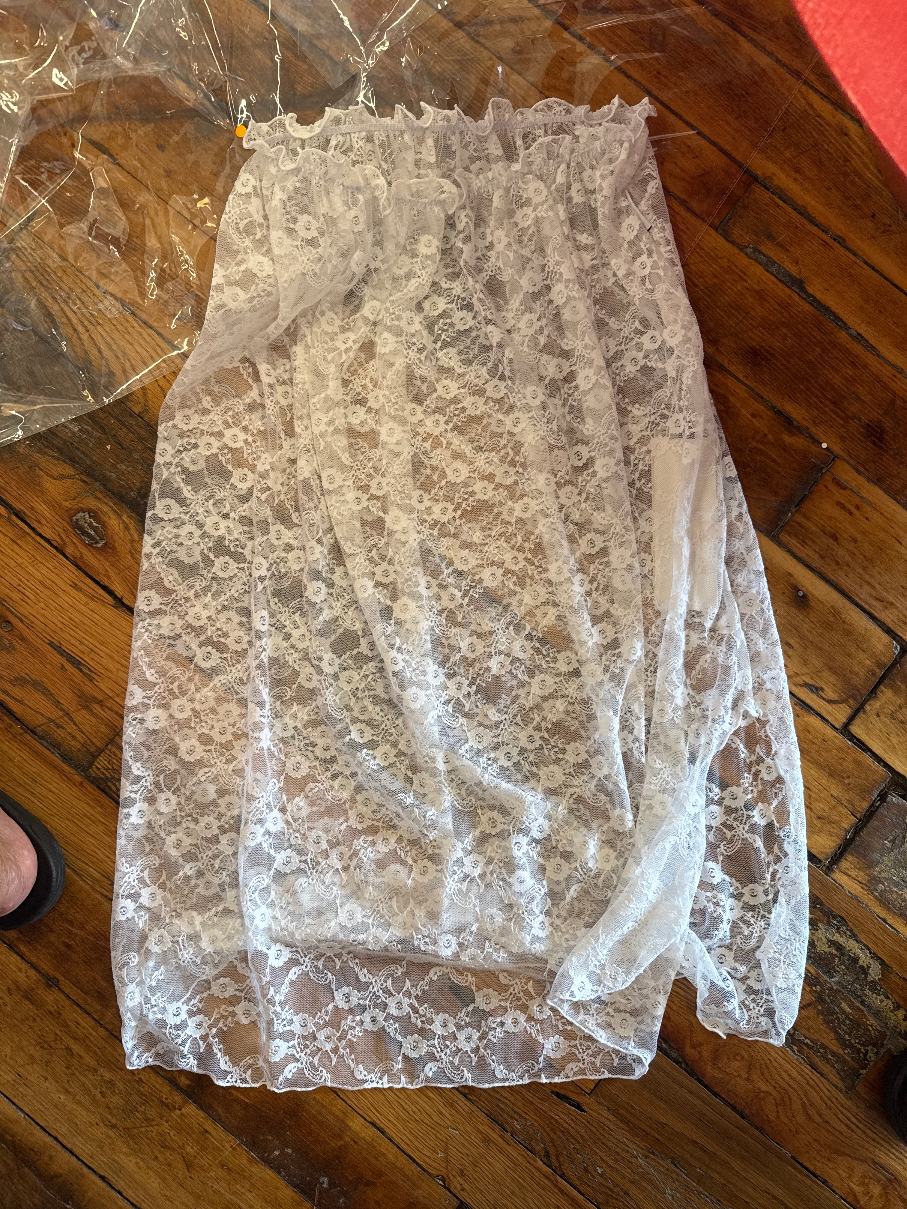 Ester Manas White Lace Skirt