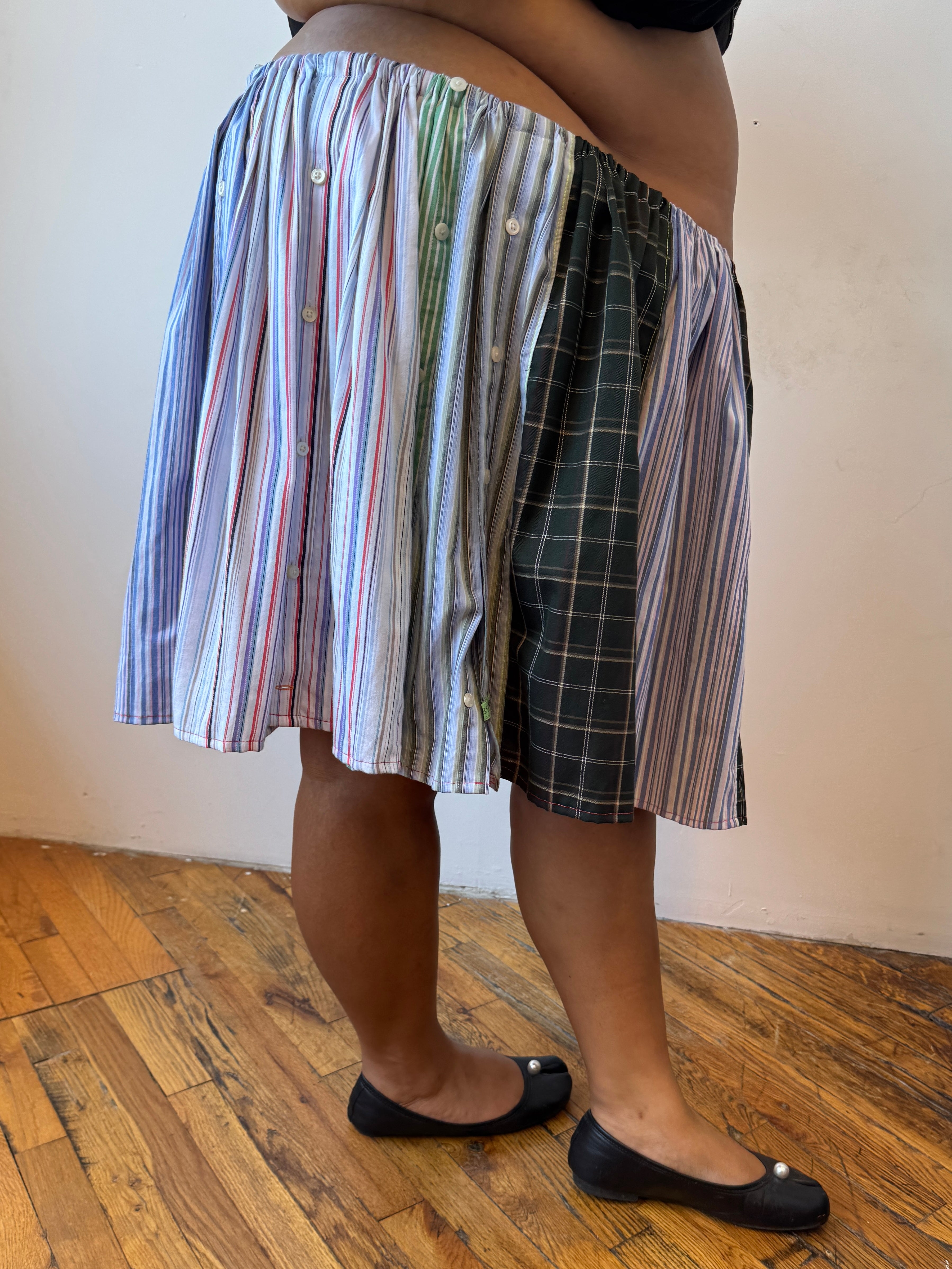 Cassie’s Shop - Colorful Button Down Skirt (2X-5X)