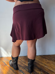 Gina Corrieri - Burgundy Mini Skirt (XL/1X)