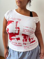 Ophelia Byrne - Red Postage Collage Tee (XL-3X)