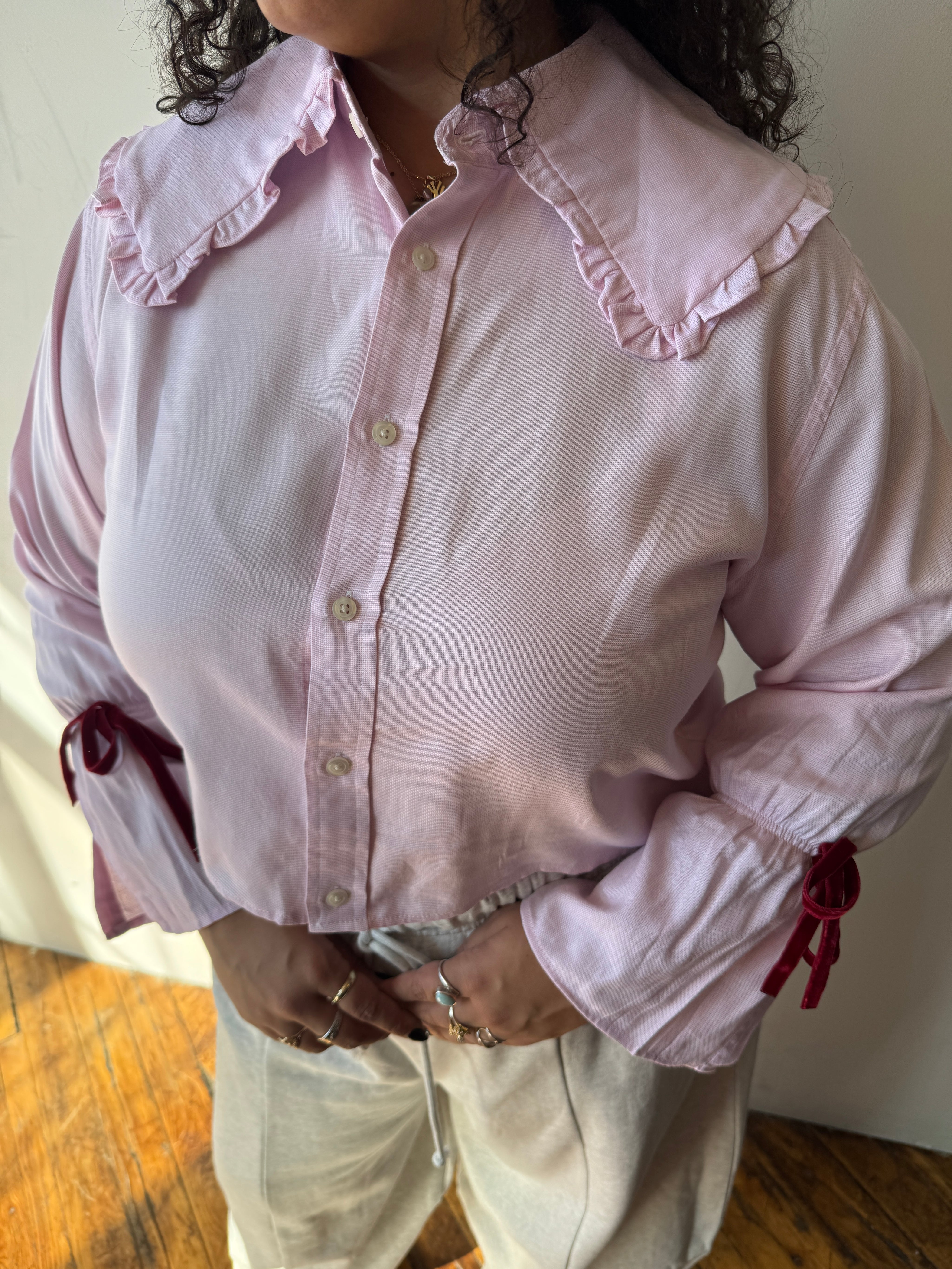 Grandpa's Shirts - Pink Lily Shirt (1X)