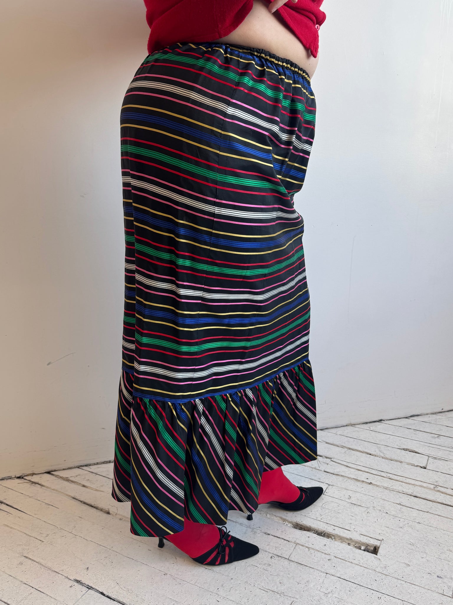 Vintage - Striped Long Skirt (XL/1X)