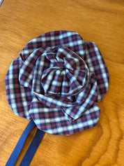 Grandpa's Shirts Brooch - Navy & Red Plaid
