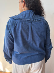 Grandpa's Shirts - Navy Lily Shirt (1X)
