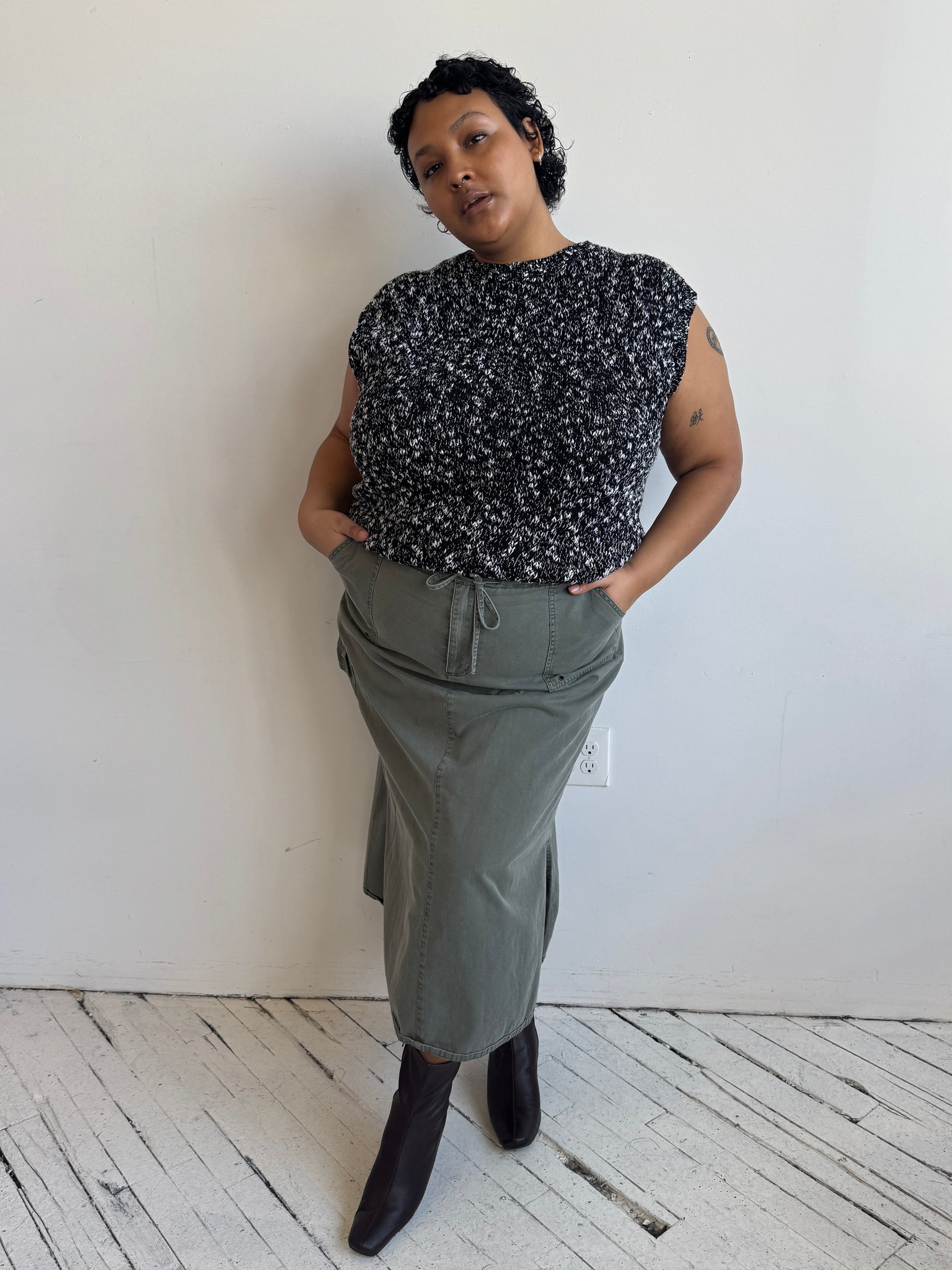 Vintage - Green Cargo Skirt (2X)