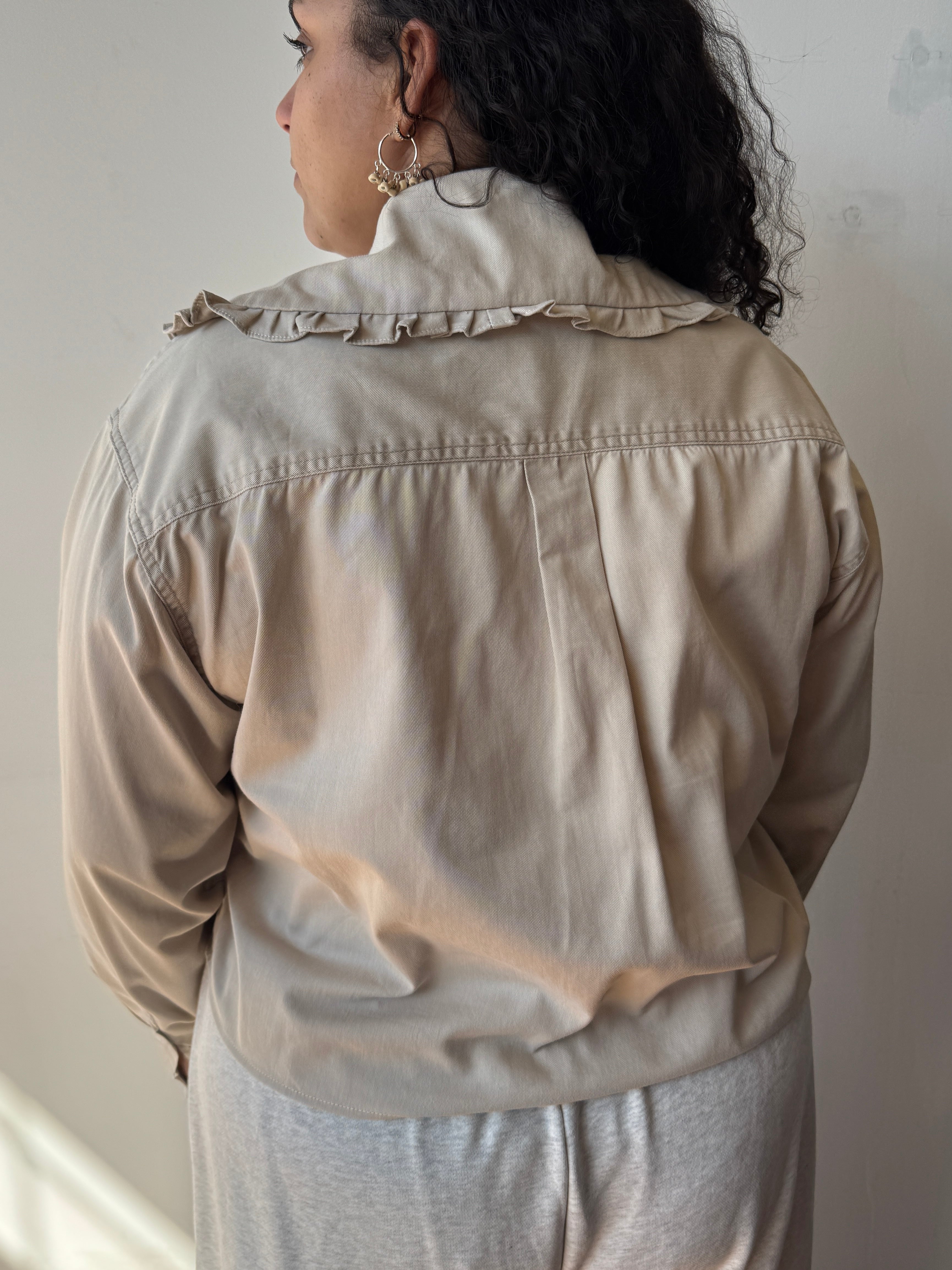 Grandpa's Shirts - Khaki Lily Shirt (2X)