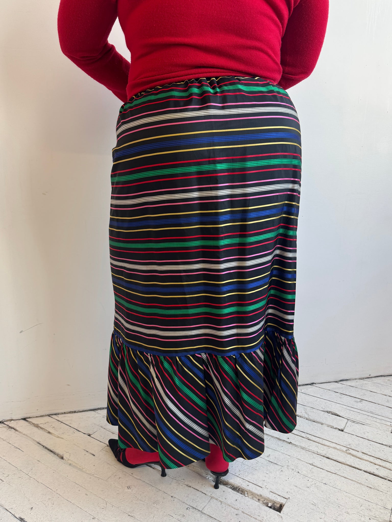 Vintage - Striped Long Skirt (XL/1X)