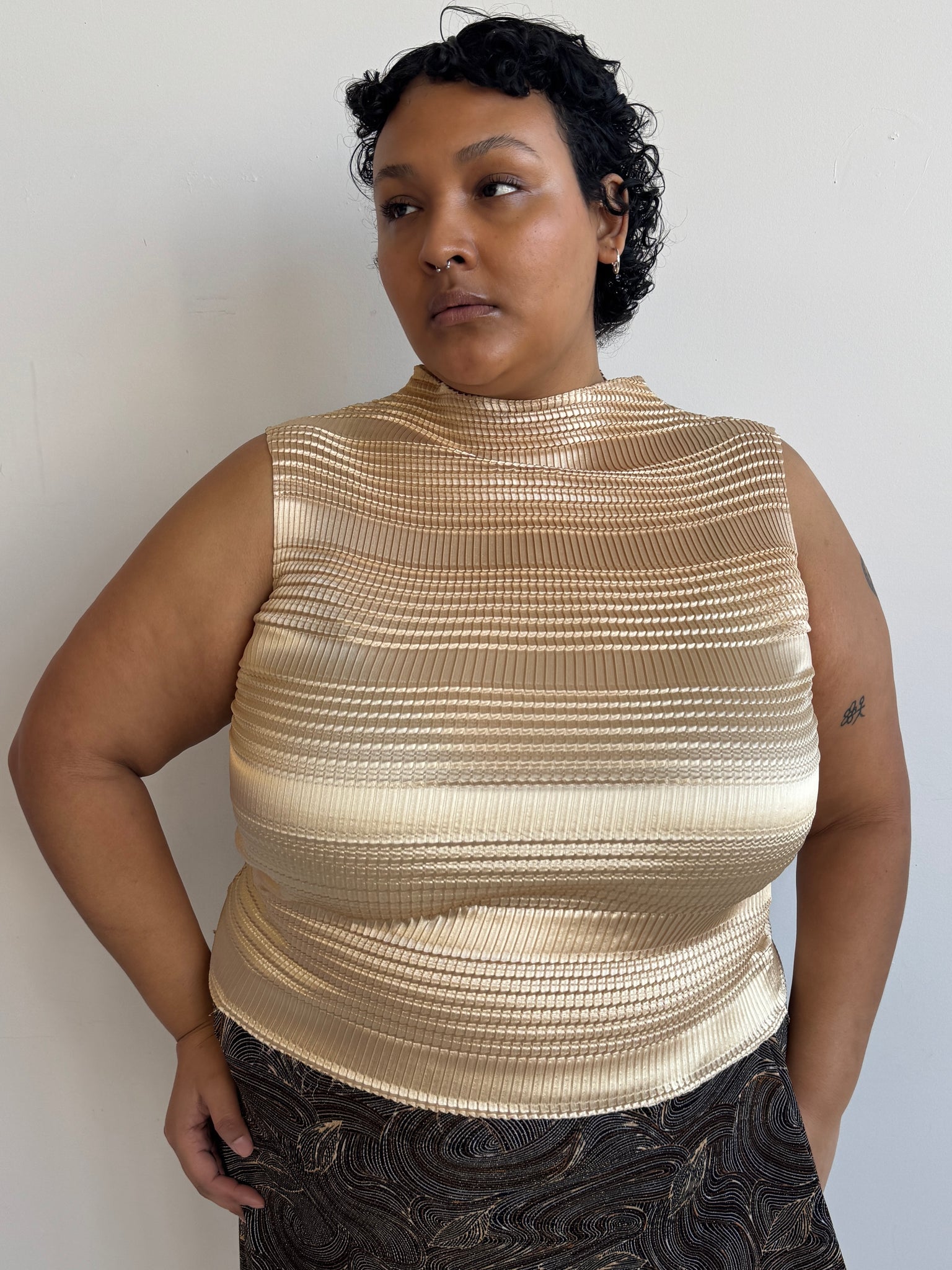 Vintage - Gold Stretch Tank (S-2X)