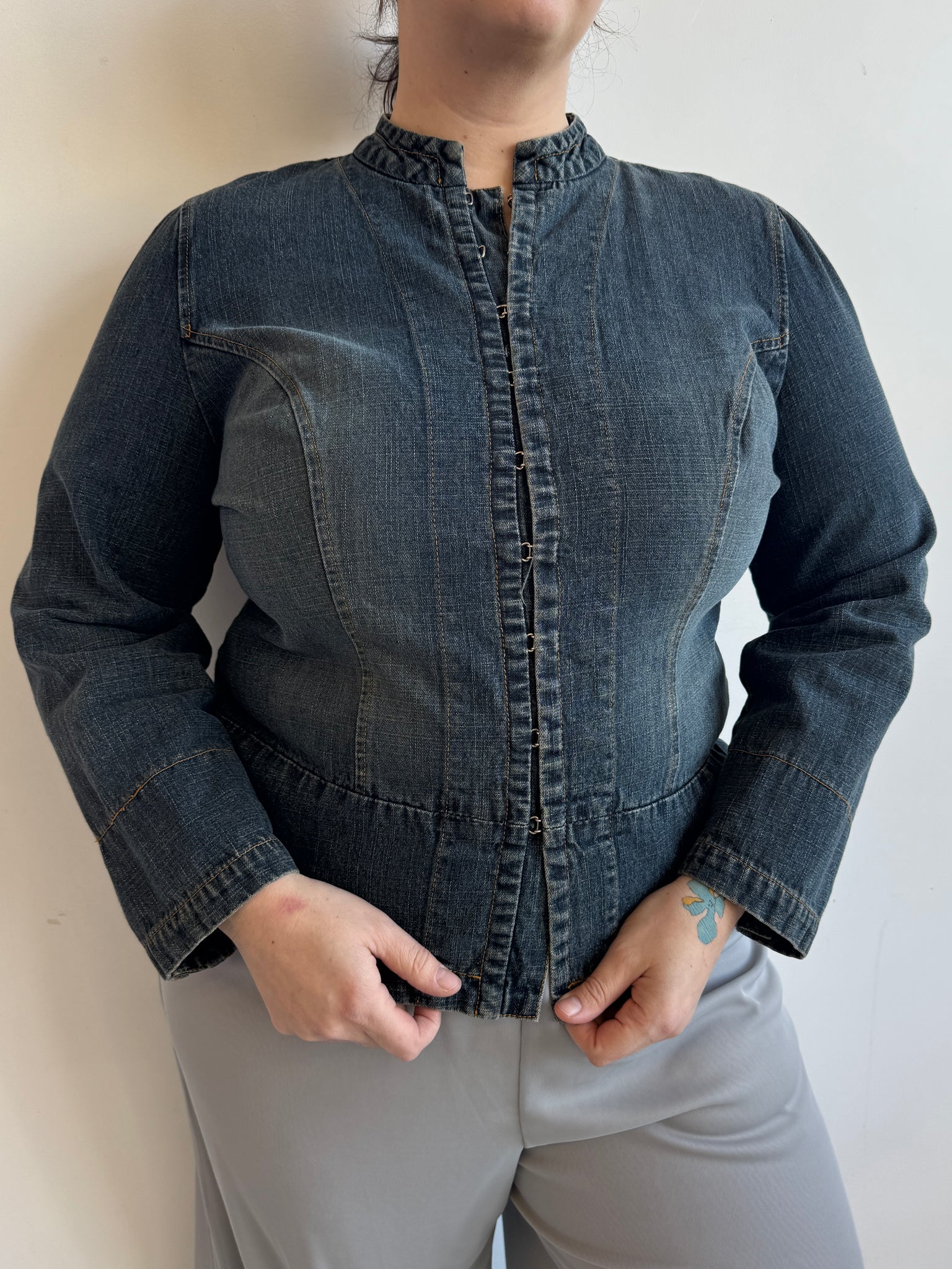 Vintage - Denim Hook Eye Jacket (XL)