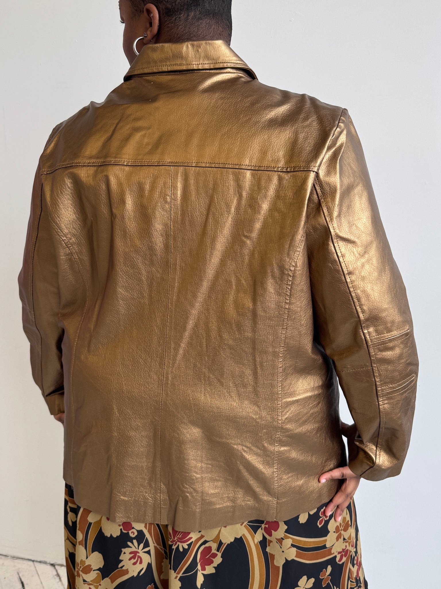 Vintage - Gold Leather Jacket (3X)