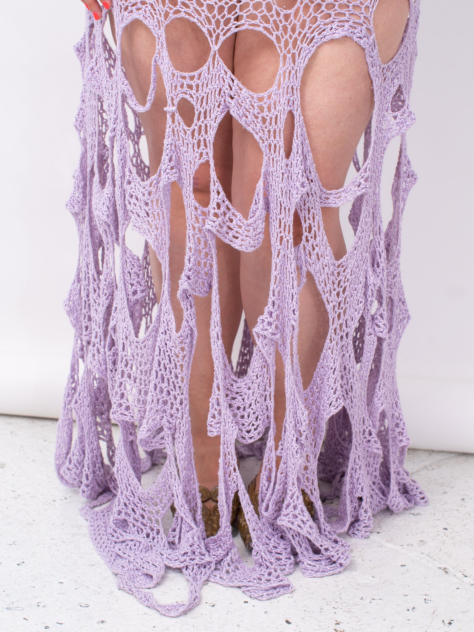 Flower Boy Ted - Purple Crochet Gown