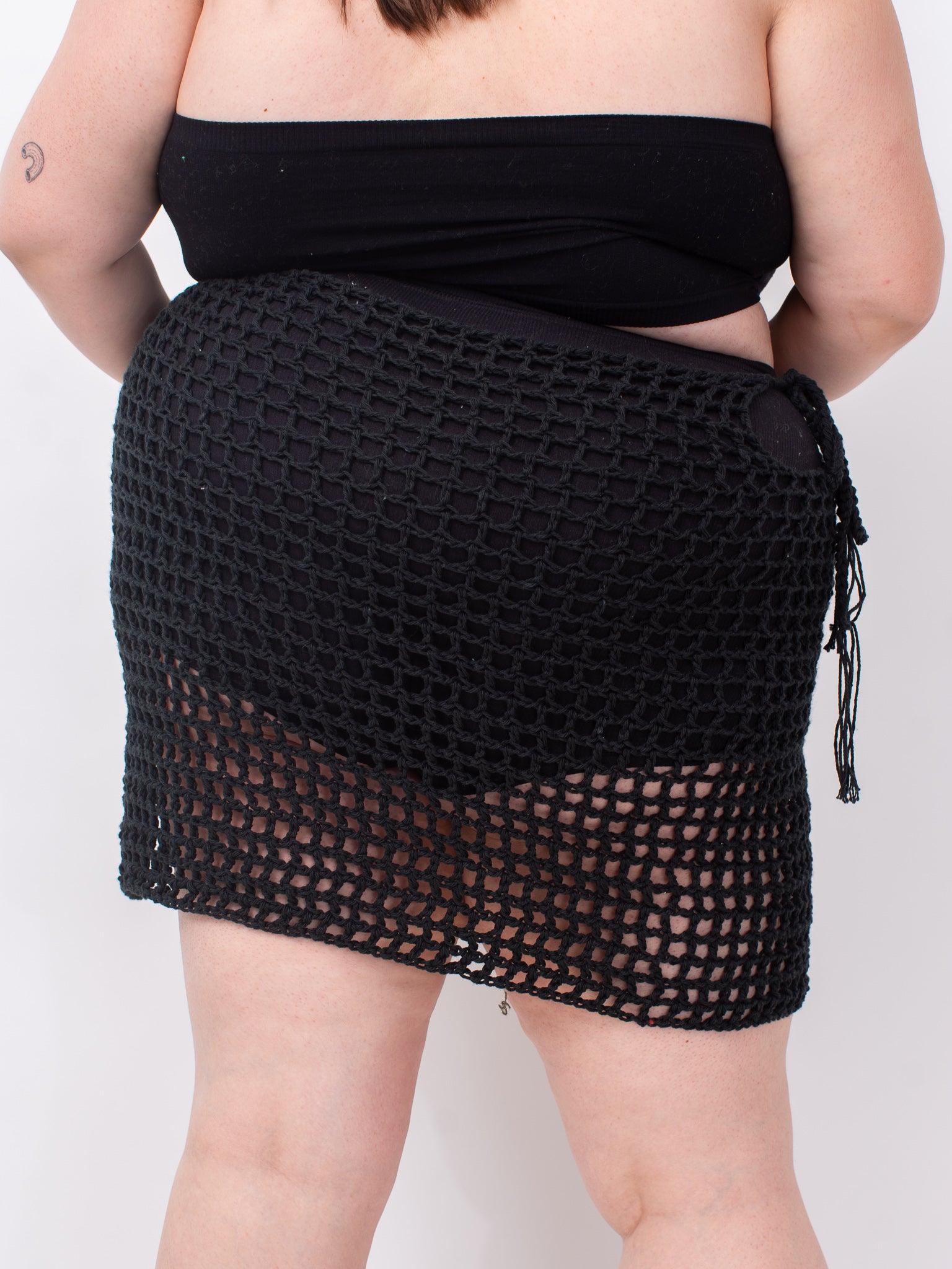 Crochet Cottage - Black Mini Crochet Skirt