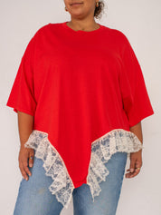 Shop Journal - Red Negligee Tee (4X + 5X)