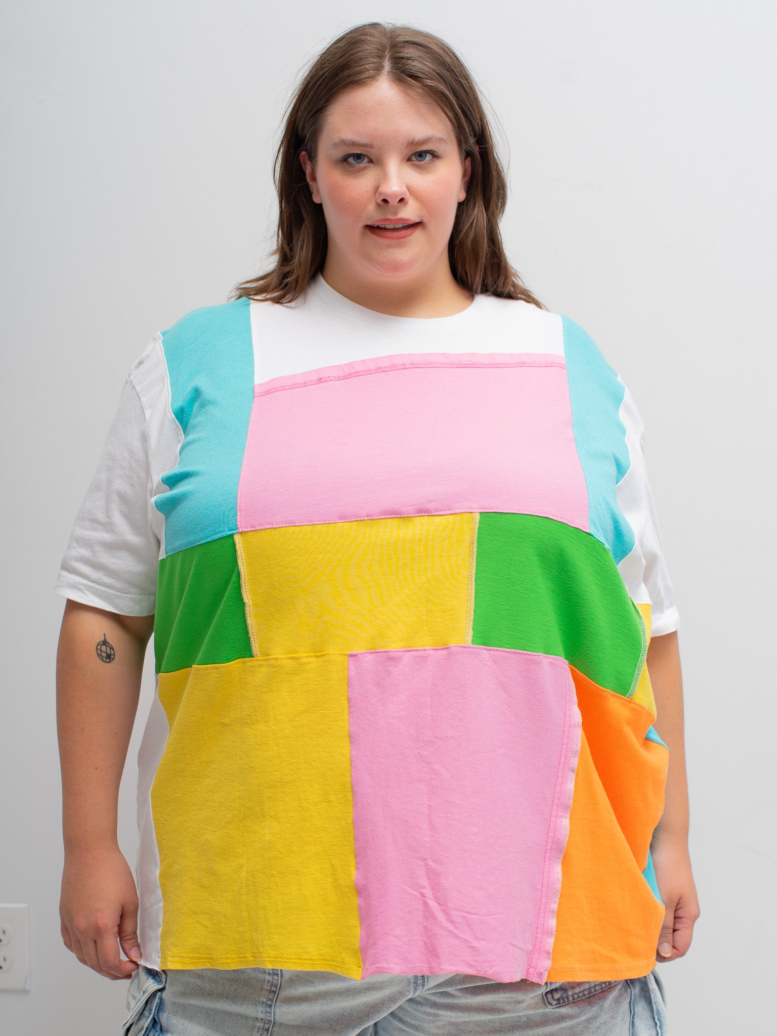 Playback Threads - Rainbow Patchwork Tee (4X)