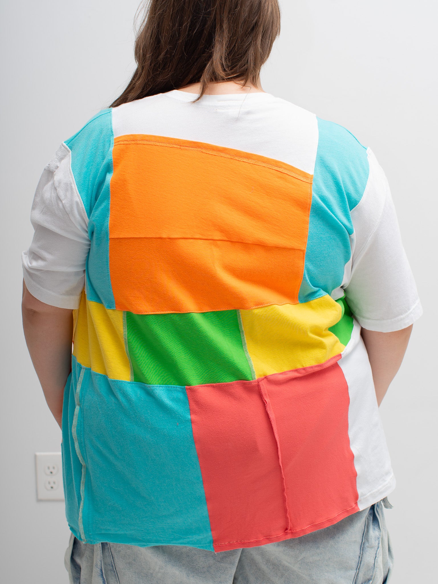 Playback Threads - Rainbow Patchwork Tee (4X)