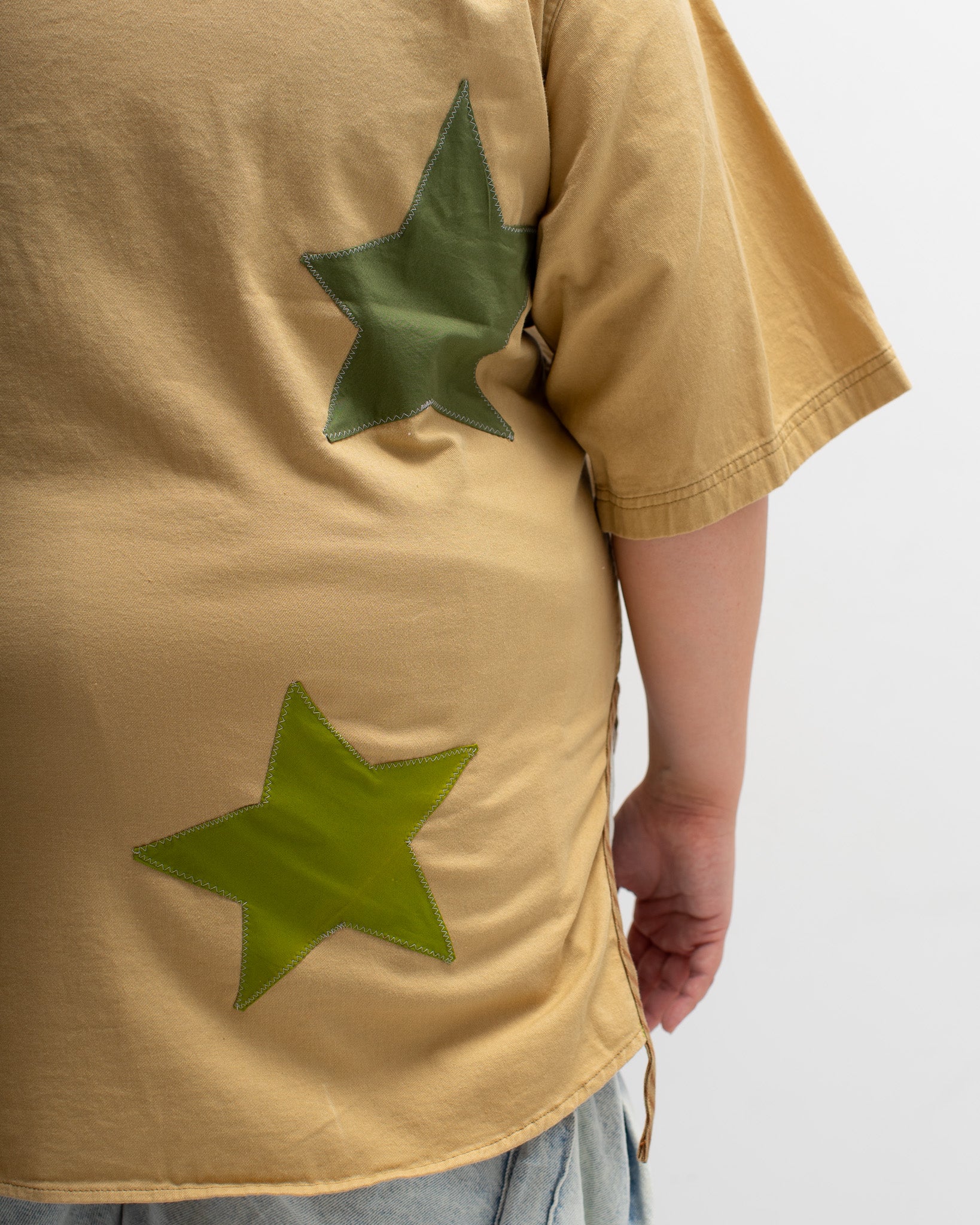 Tiberi x BRZ - Khaki + Green Reworked Star Shirt (3X)