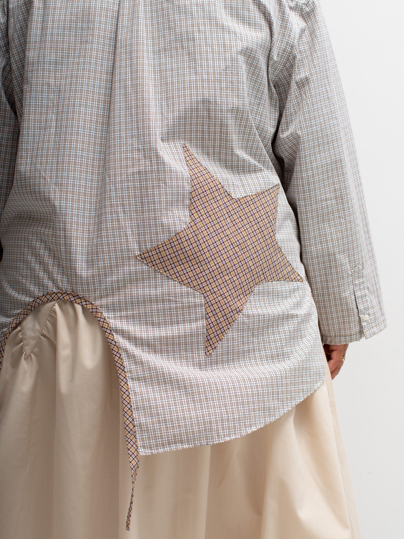 Tiberi - Gray and Beige Reworked Star Shirt (2X)