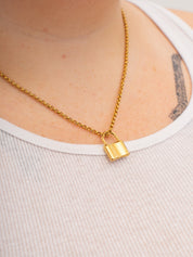 Shop Journal - Gold Simple Lock Necklace