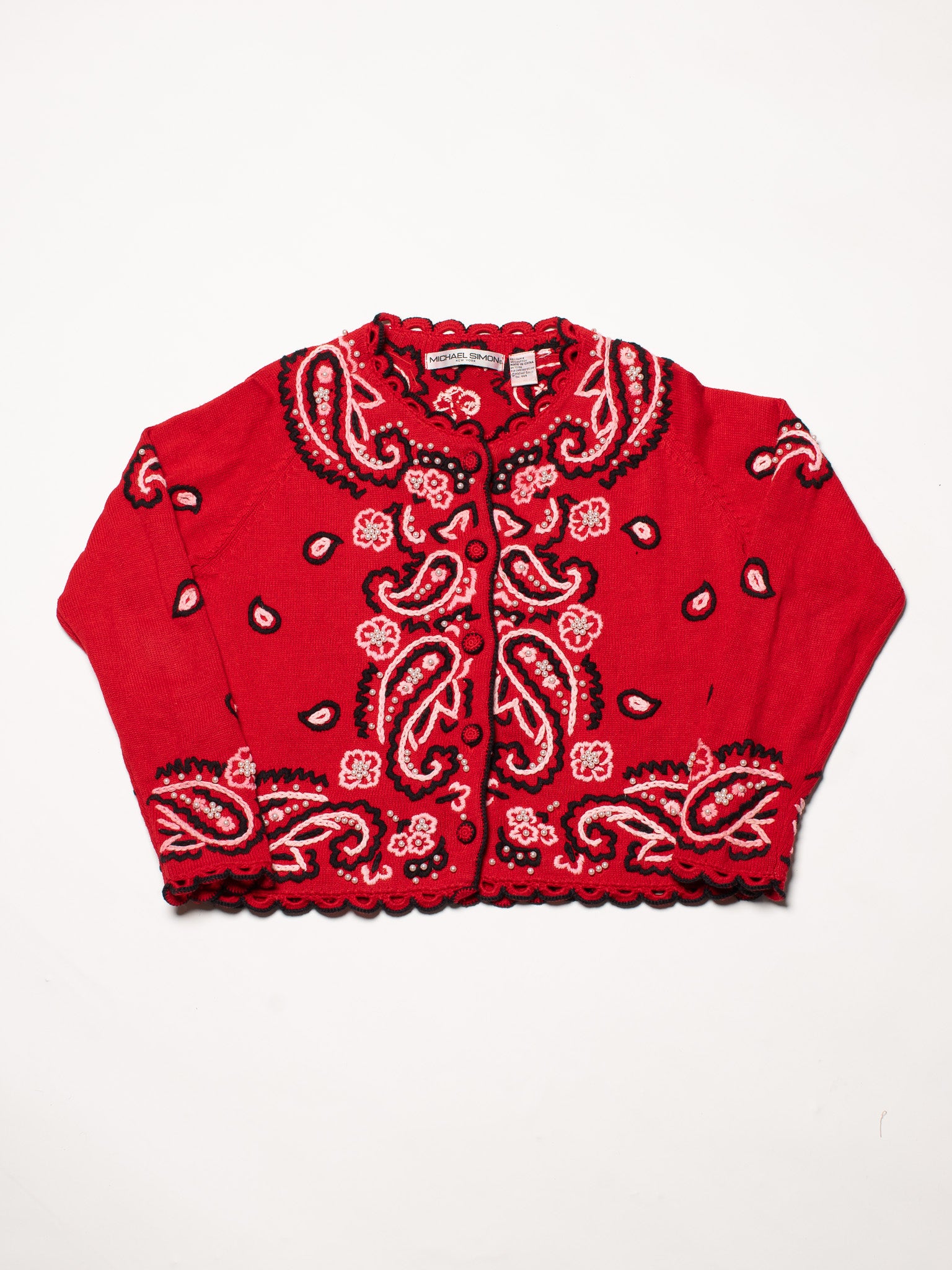 Michael Simon - Red Bandana Sweater (L/XL)