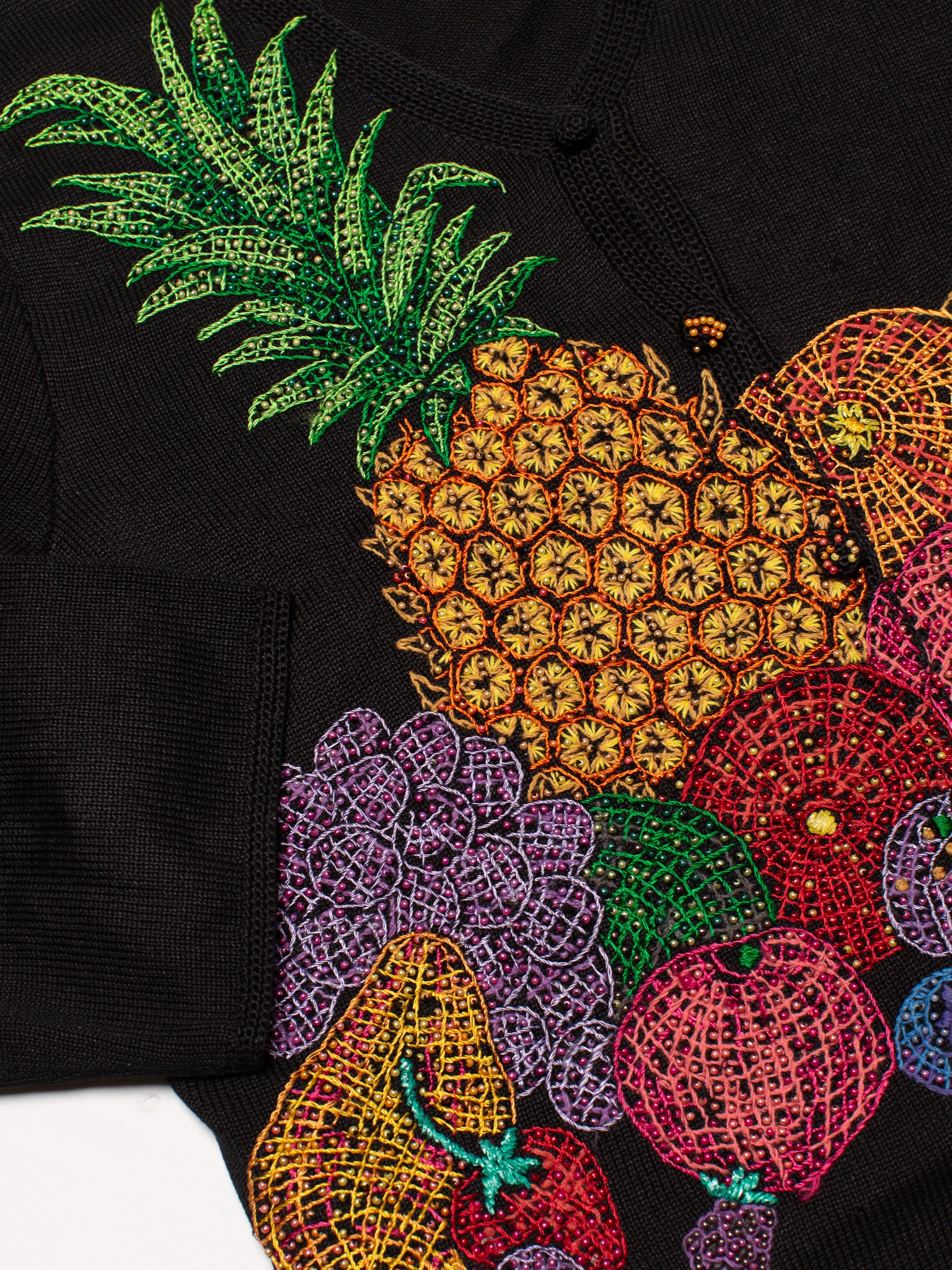 Michael Simon - Beaded Fruits Sweater (L/XL)