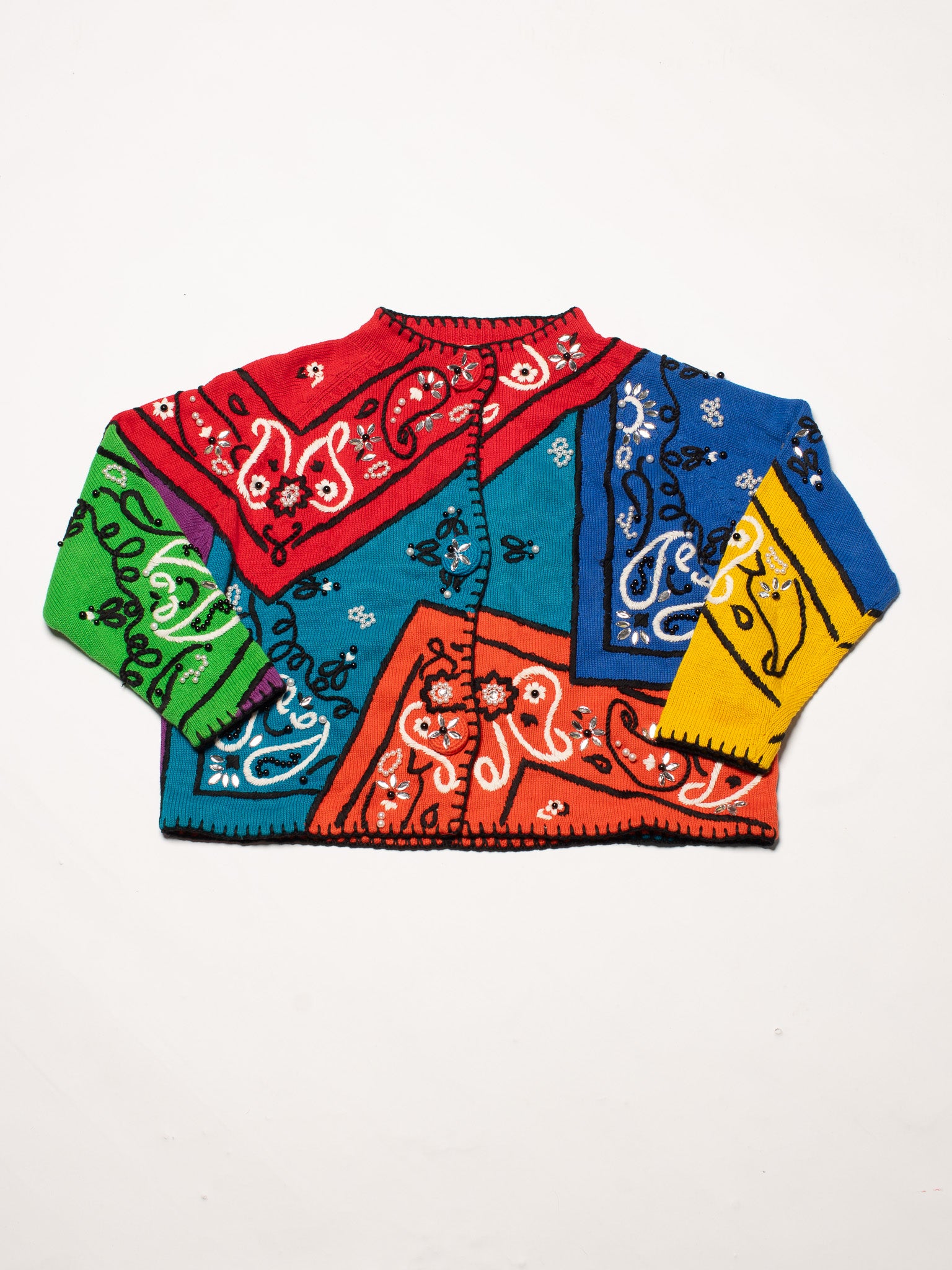 Michael Simon - Rainbow Bandana Sweater (XL/1X)