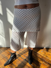 Cueva - Polka Dot Layered Culotte Pants (XL-3X)