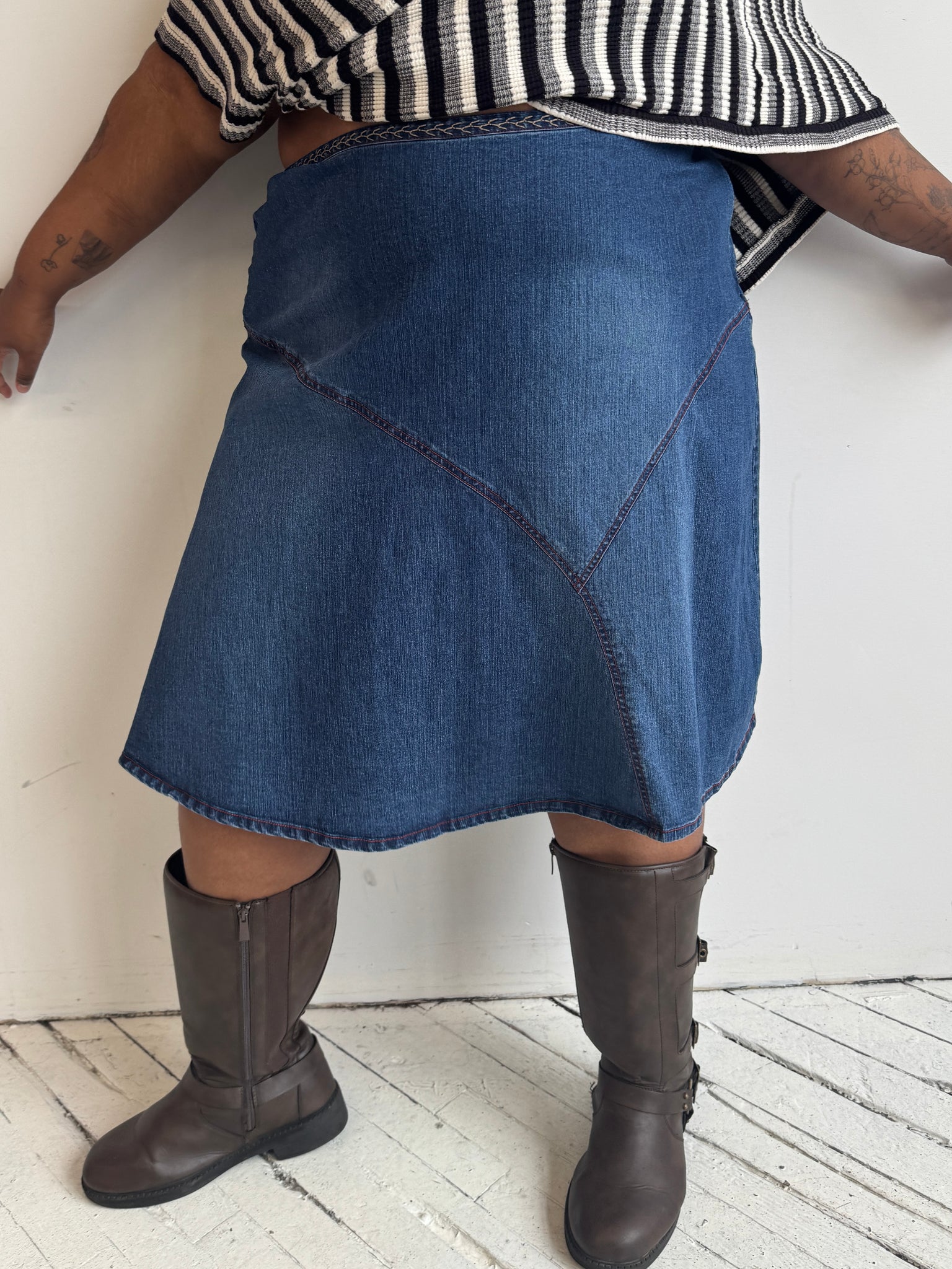 Vintage - Denim Midi Skirt (3X)