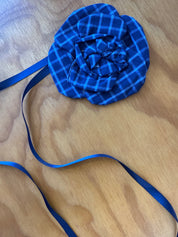 Grandpa’s Shirts - Navy & Blue Plaid Brooch