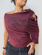 Gina Corrieri x BRZ - NYC U Top - Burgundy (L + 2X)