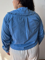 Grandpa's Shirts - Blue Lily Shirt (1X)