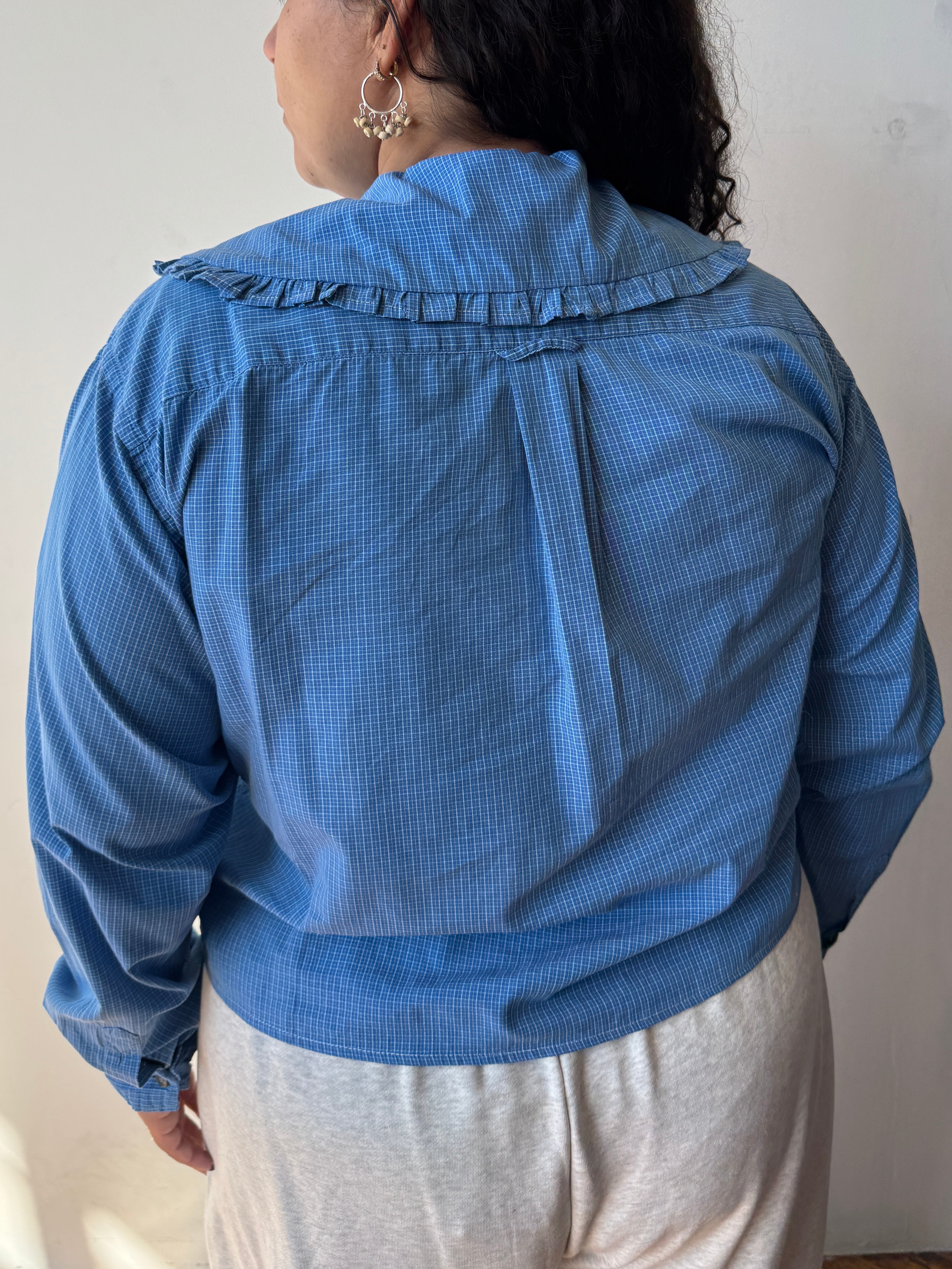 Grandpa's Shirts - Blue Lily Shirt (1X)