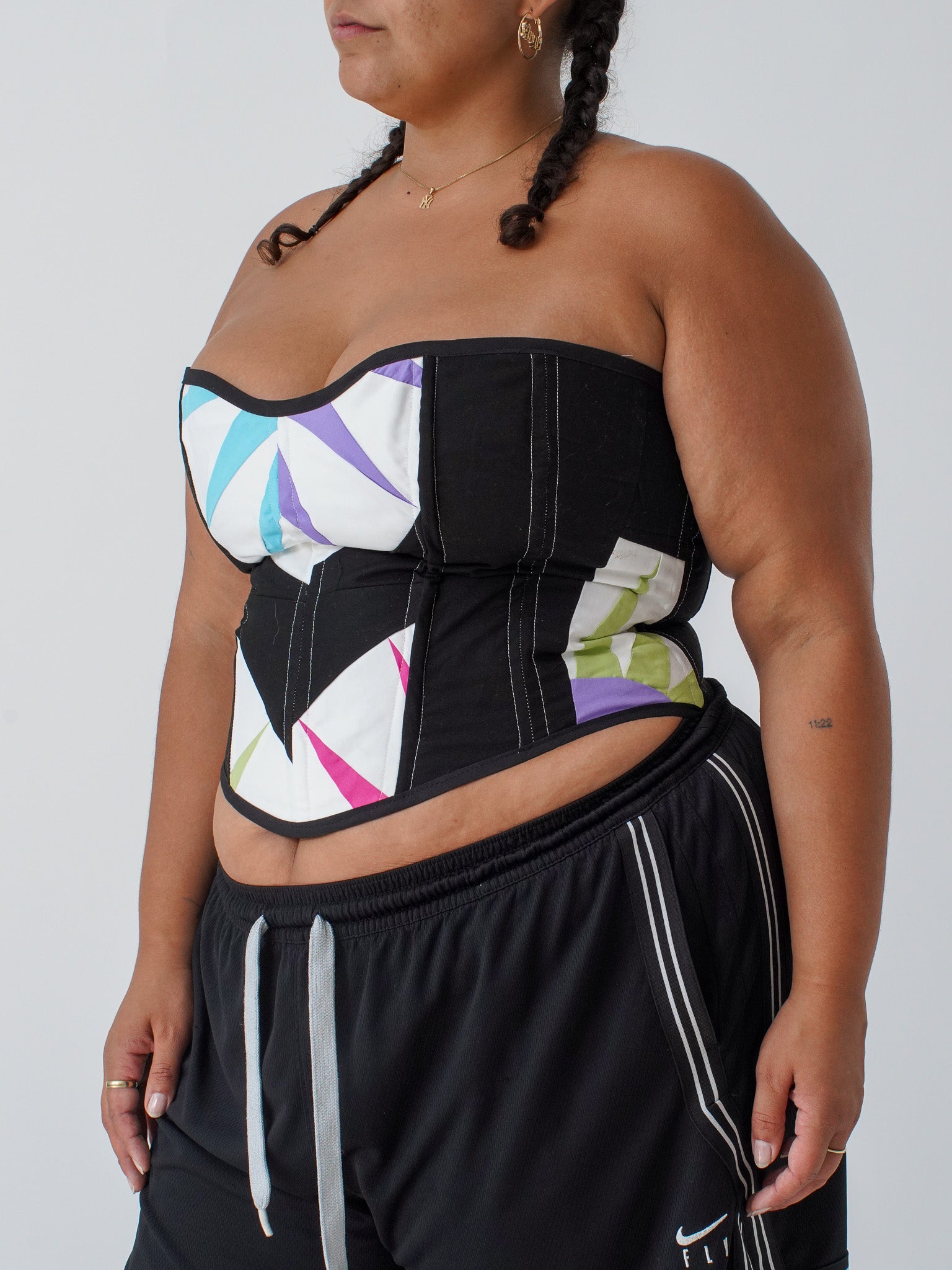 Rough Patch - Black Quilted Corset