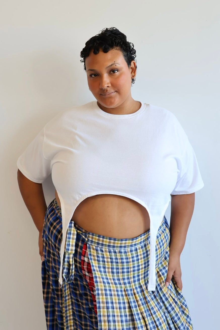 Shop Journal - White Garter Tee (XL + 2X)