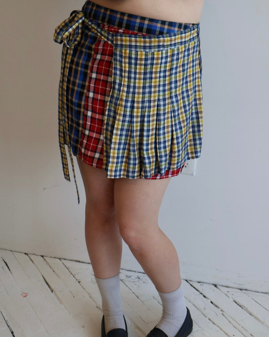 Imli Dana - Niki Skirt Blue Check (XL + 1X)