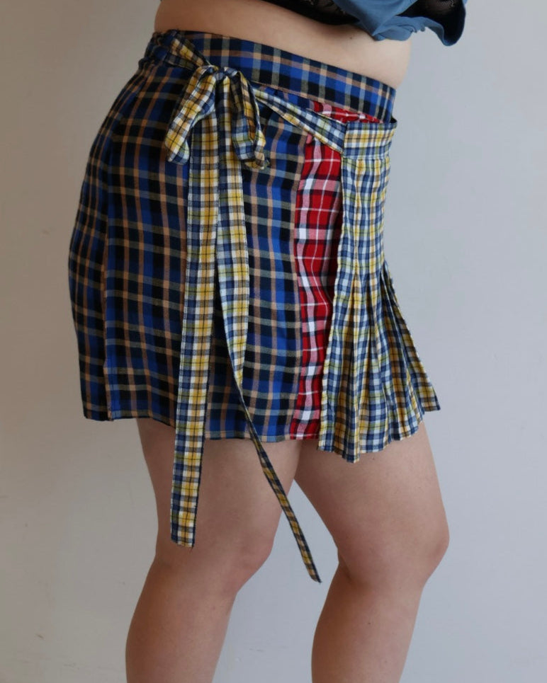 Imli Dana - Niki Skirt Blue Check (XL + 1X)