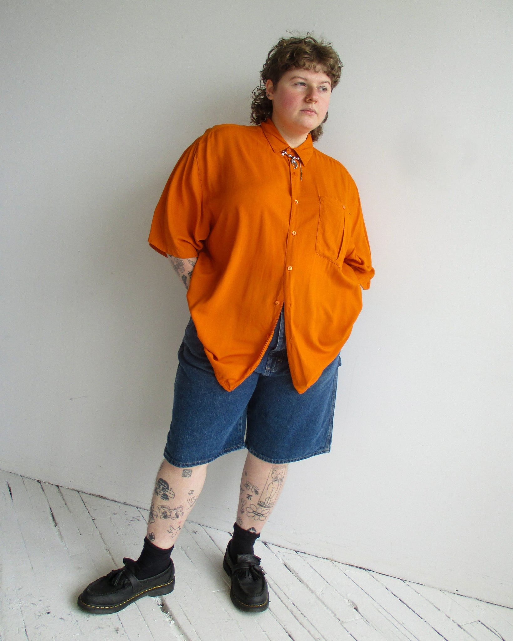 Vintage - Orange Short Sleeve Shirt (2X)