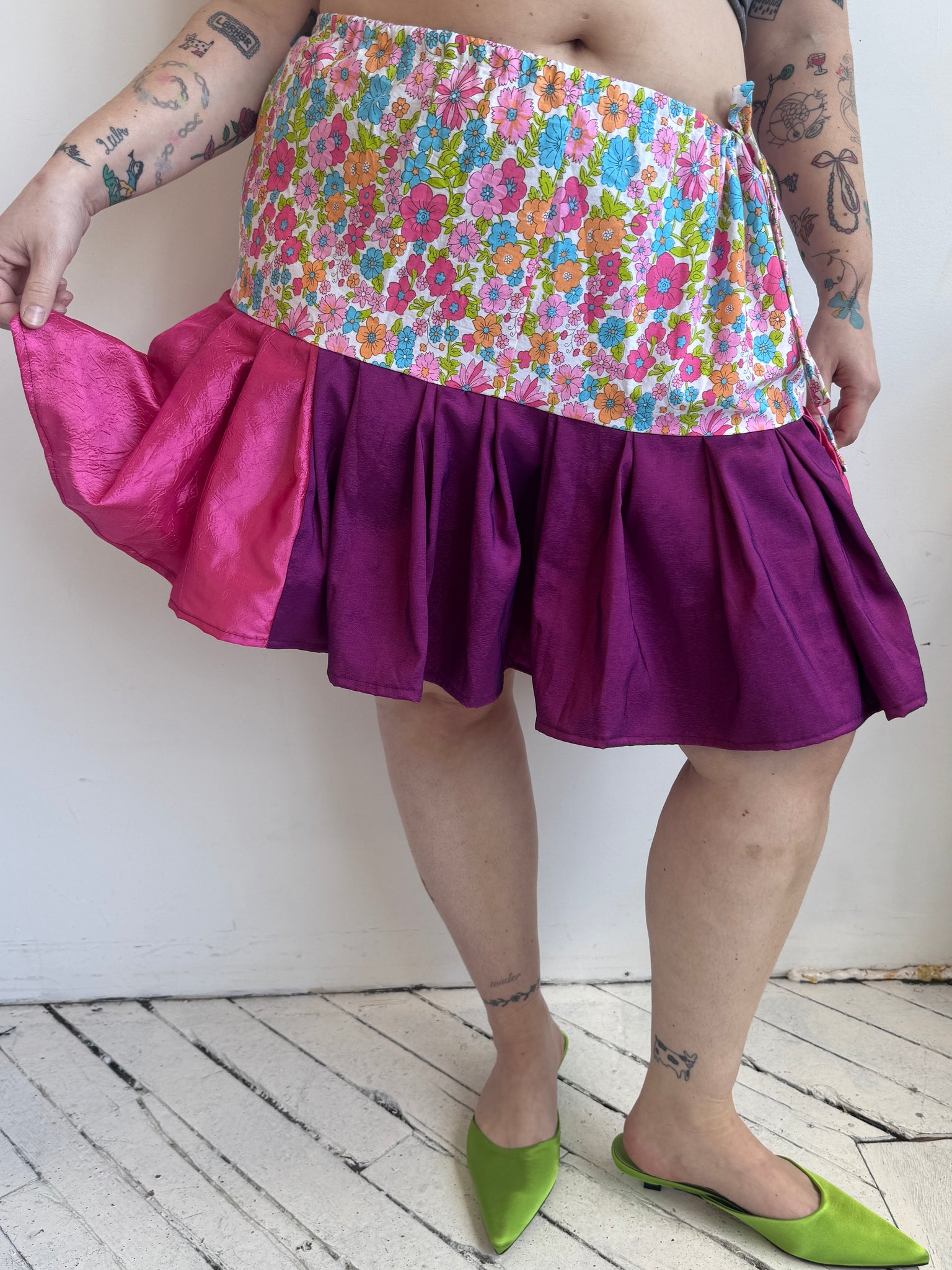 makmak - Floral Mini Skirt (S-3X)