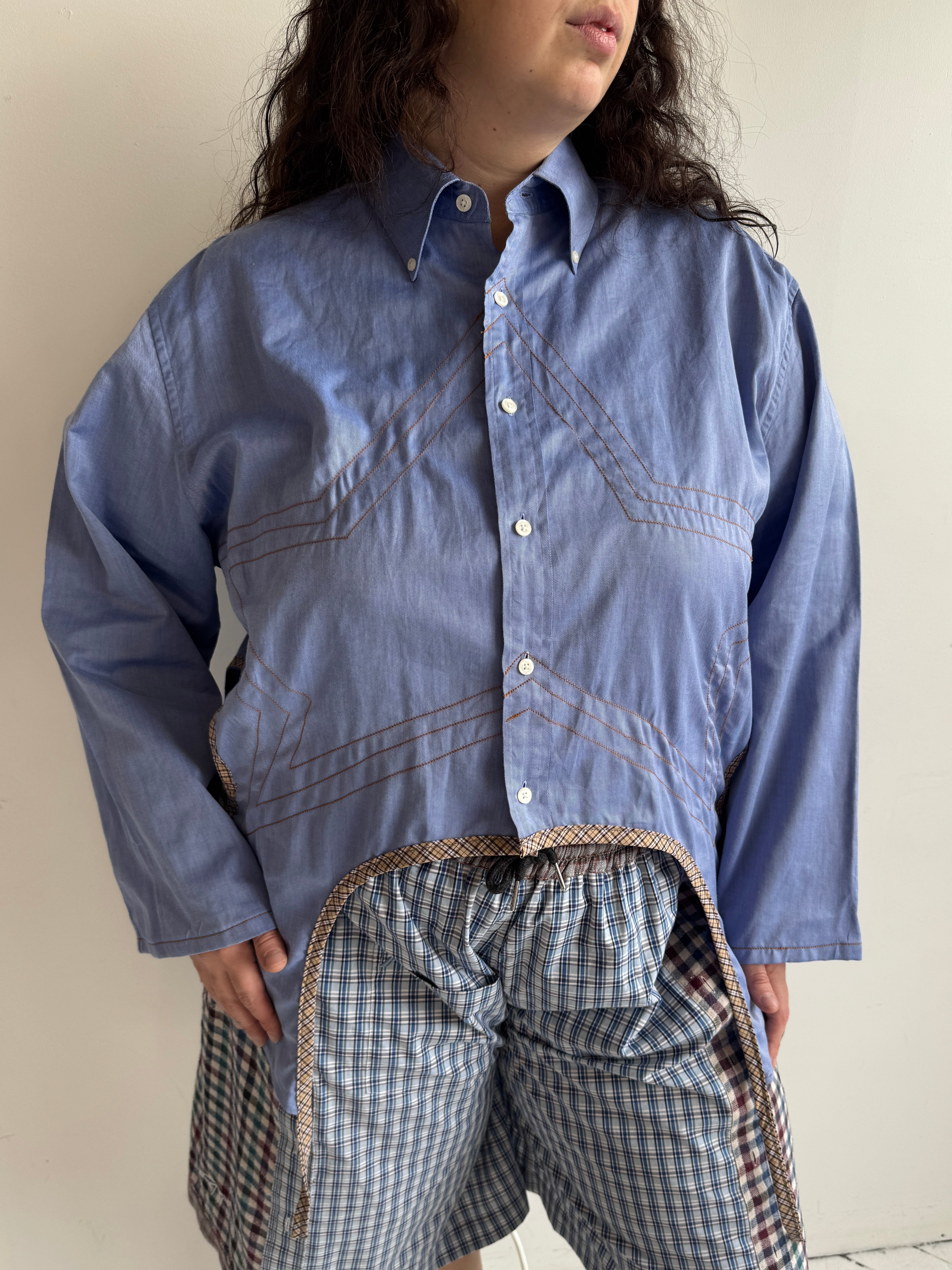 Tiberi x BRZ - Blue Star Seam Shirt (1X)