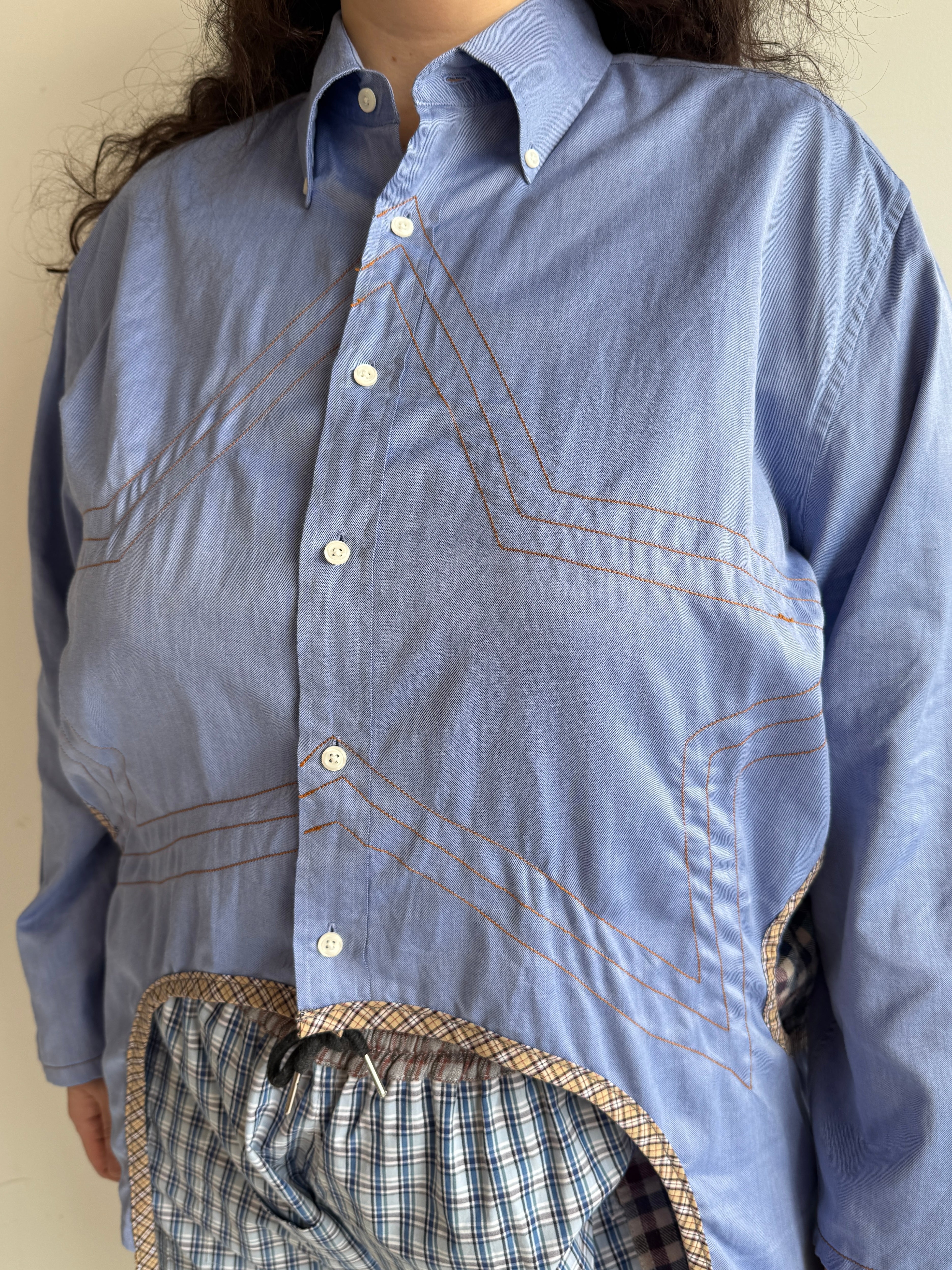 Tiberi x BRZ - Blue Star Seam Shirt (1X)