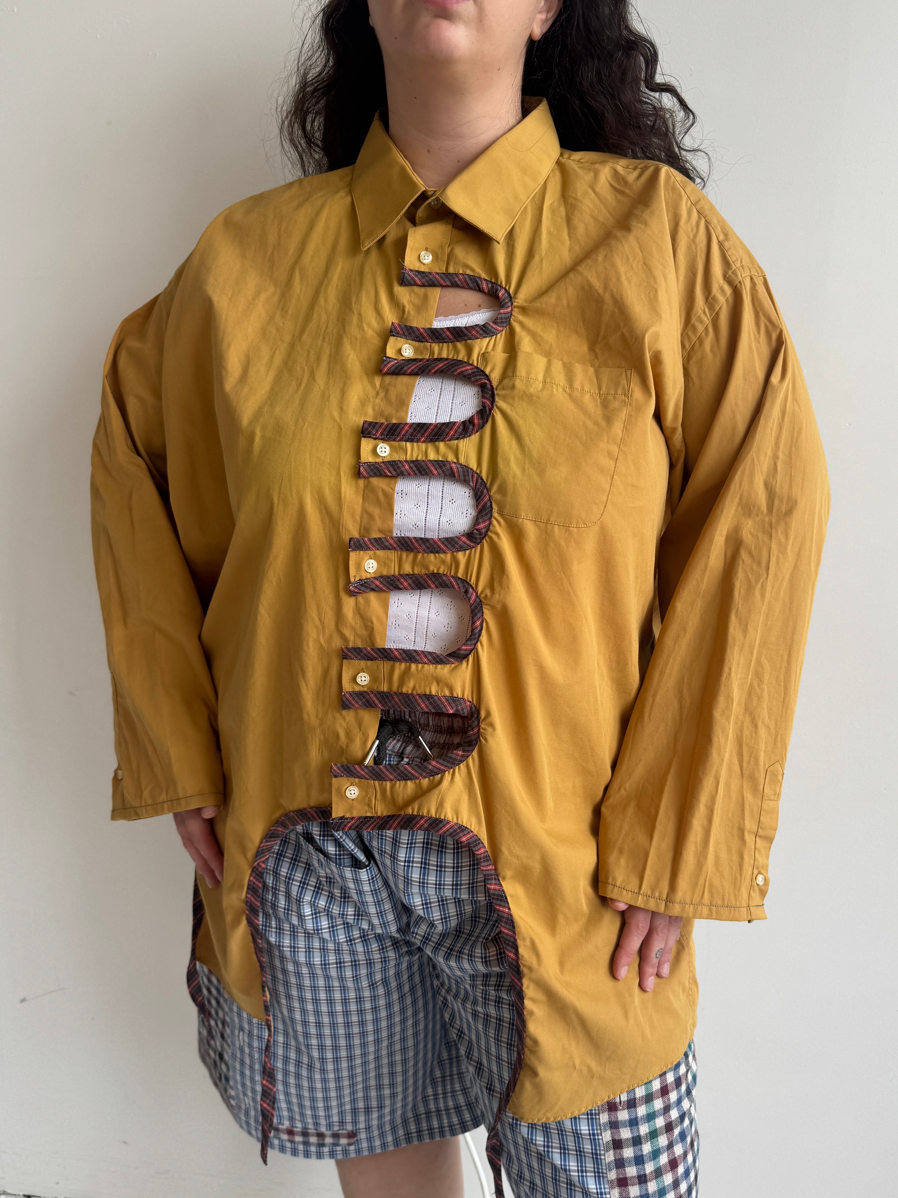 Tiberi x BRZ - Yellow Half Cutout Shirt (3X)