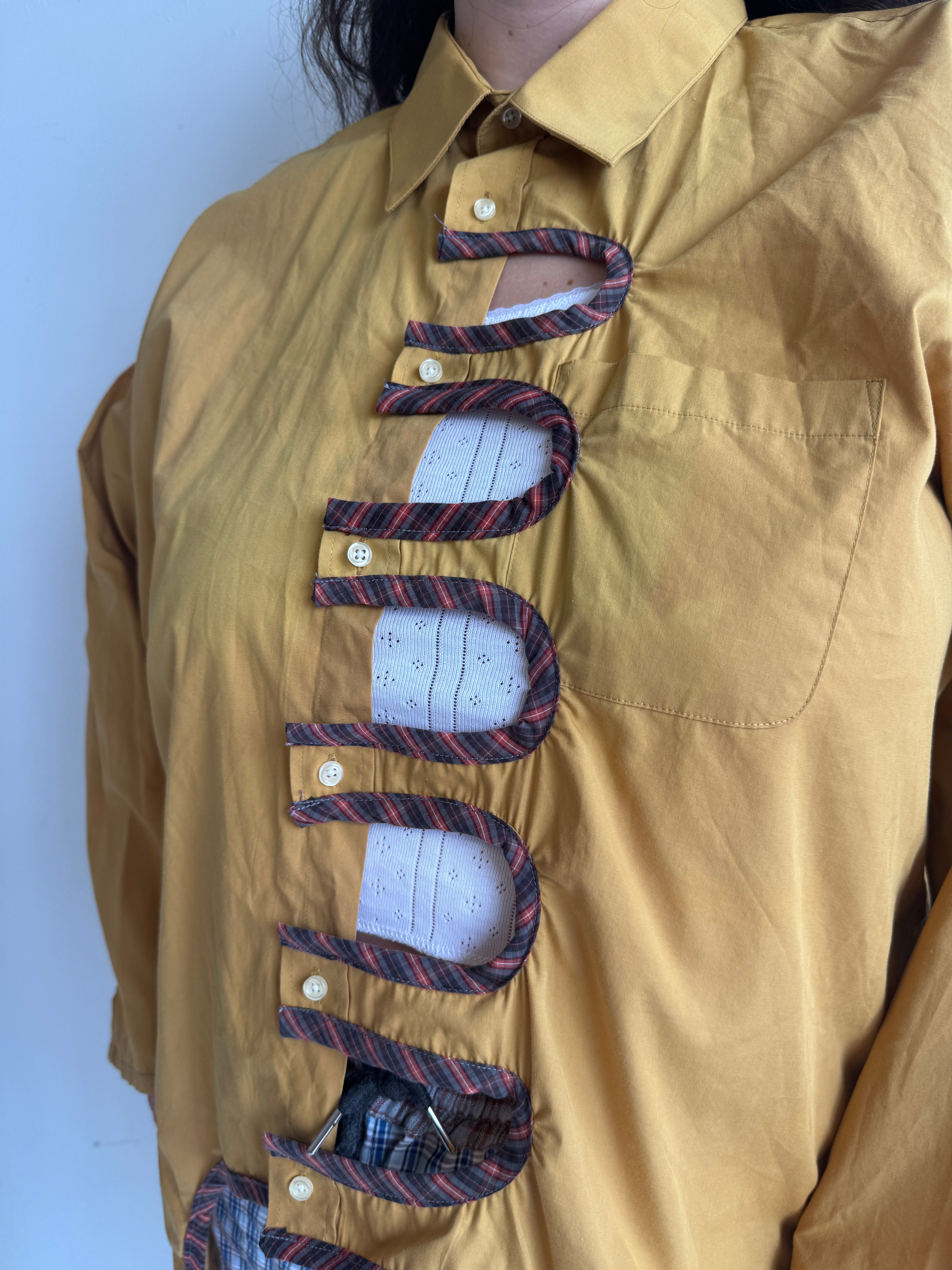 Tiberi x BRZ - Yellow Half Cutout Shirt (3X)