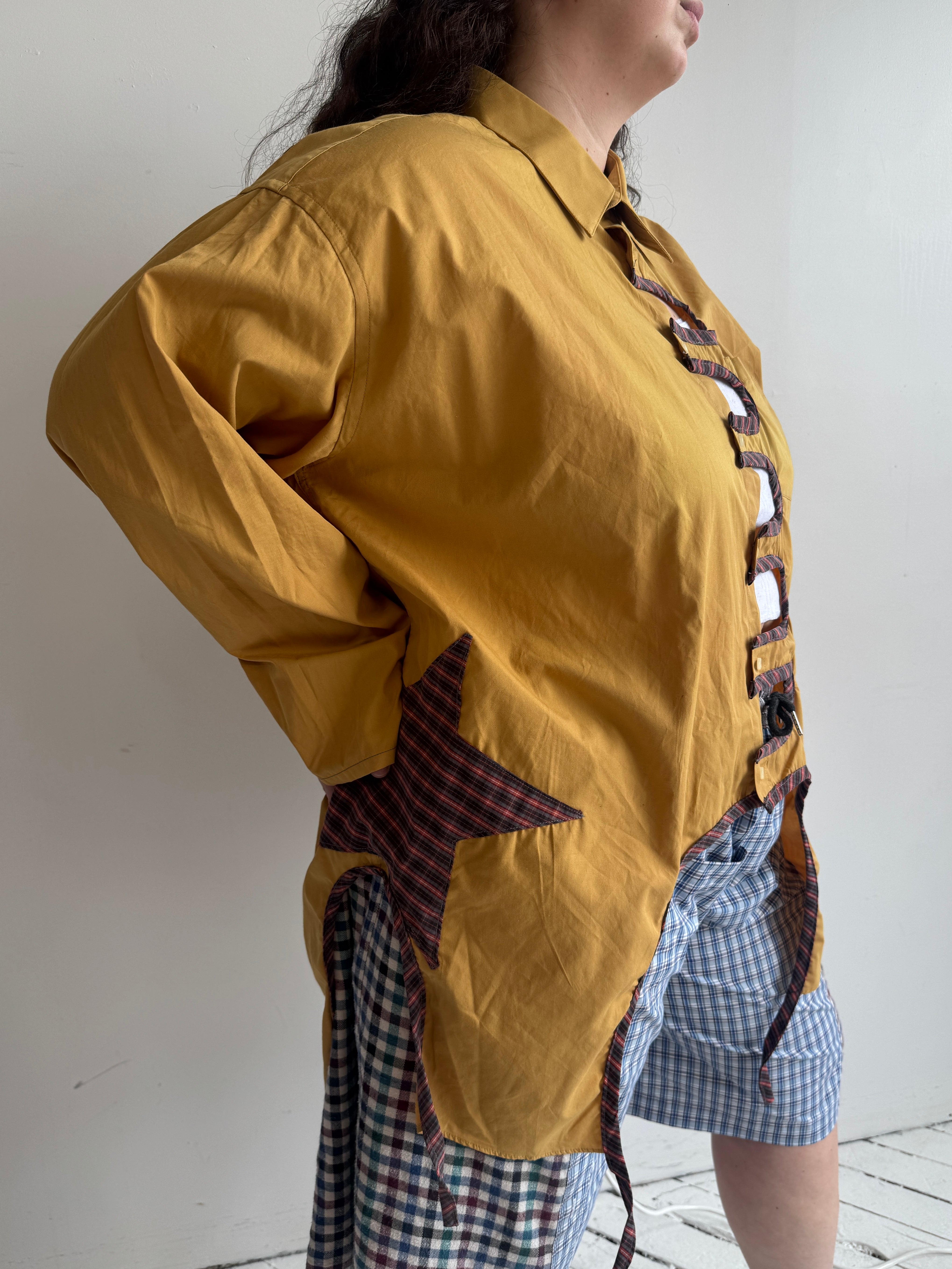 Tiberi x BRZ - Yellow Half Cutout Shirt (3X)