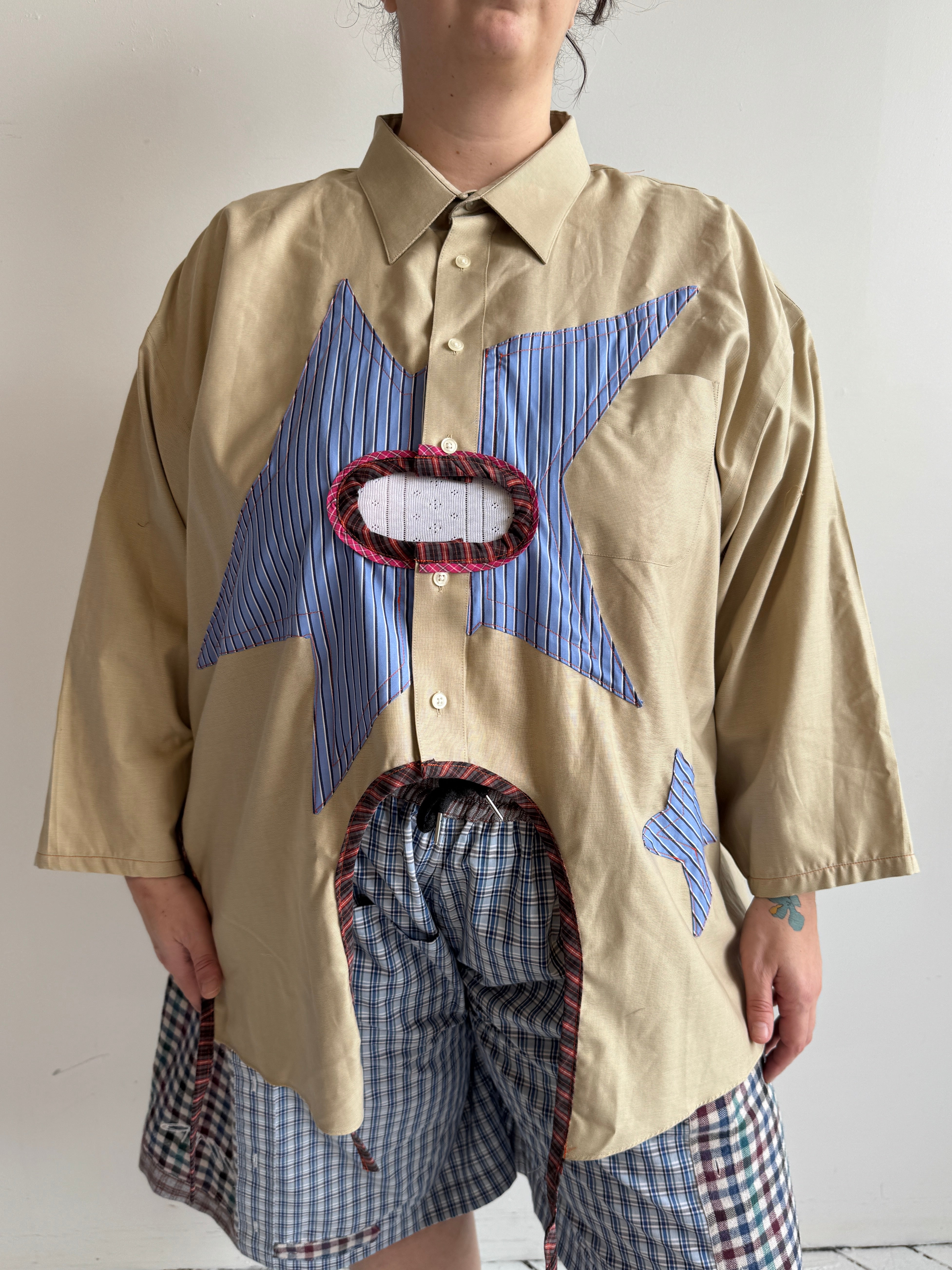 Tiberi x BRZ - Blue Star Cutout Shirt (4X)